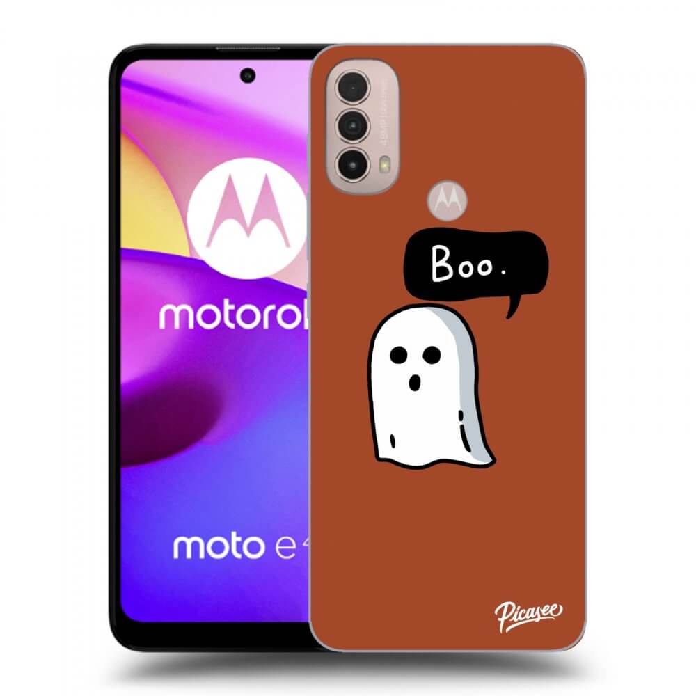 Picasee silikonowe czarne etui na Motorola Moto E40 - Boo