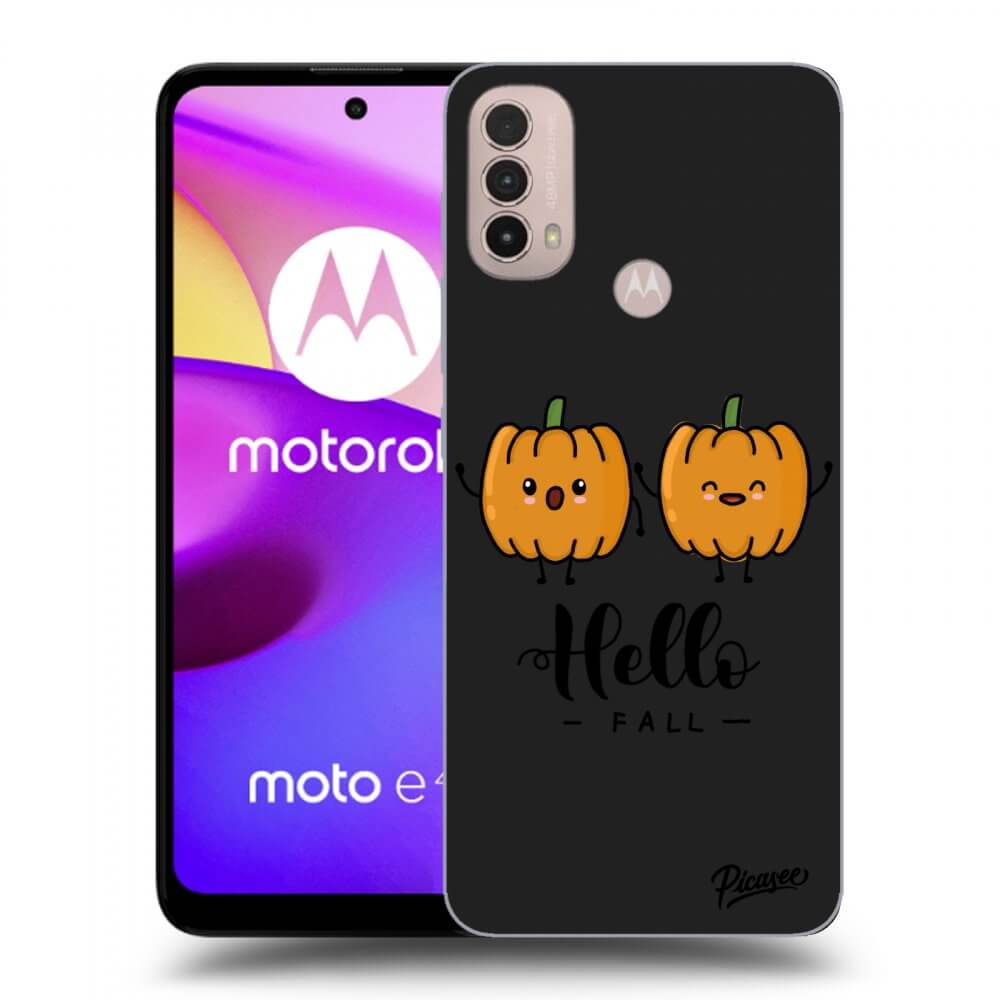 Picasee silikonowe czarne etui na Motorola Moto E40 - Hallo Fall