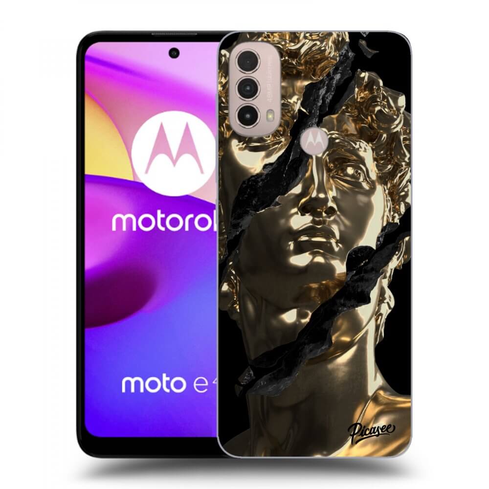 Picasee silikonowe czarne etui na Motorola Moto E40 - Golder