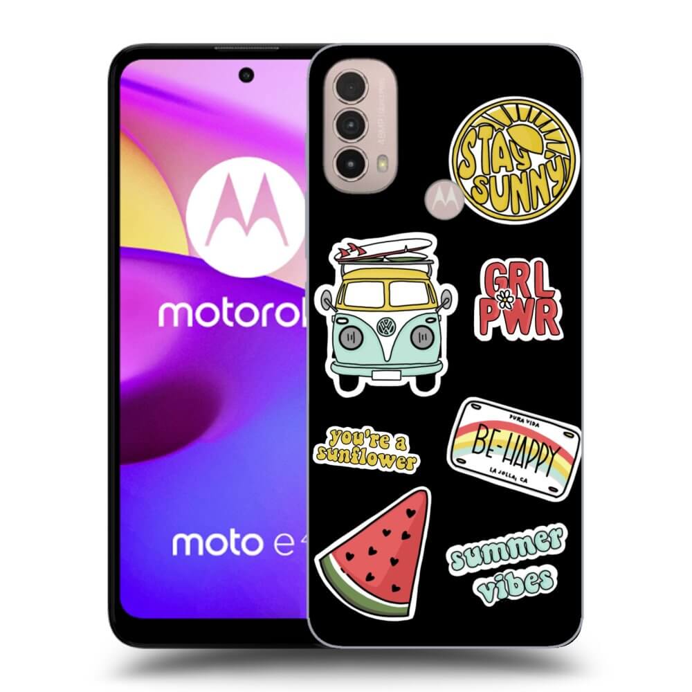 Picasee silikonowe czarne etui na Motorola Moto E40 - Summer