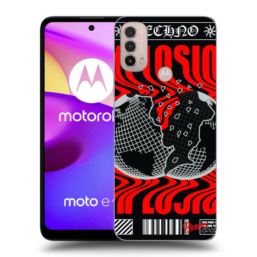 Picasee silikonowe czarne etui na Motorola Moto E40 - EXPLOSION