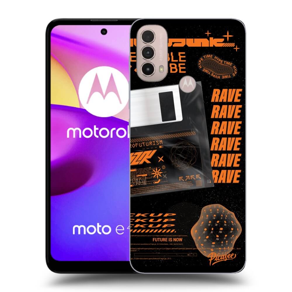 Picasee silikonowe czarne etui na Motorola Moto E40 - RAVE