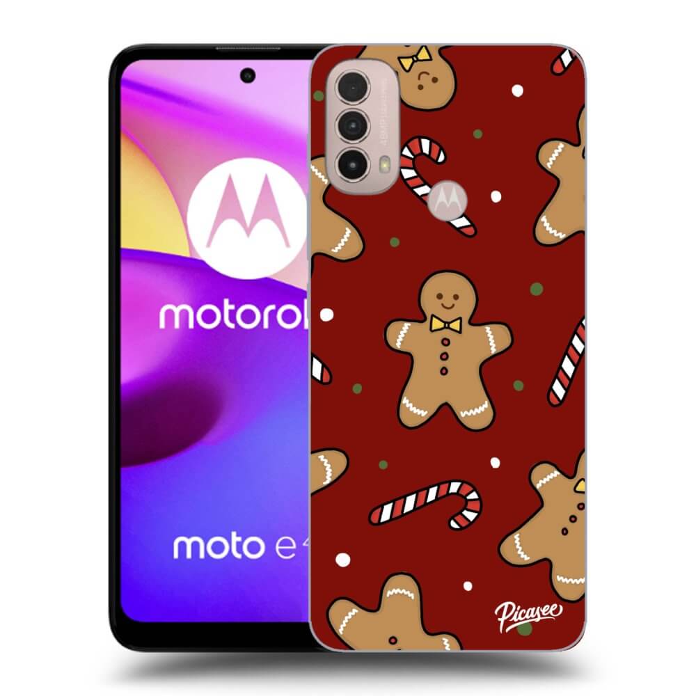 Picasee silikonowe czarne etui na Motorola Moto E40 - Gingerbread 2