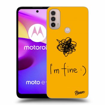Picasee silikonowe czarne etui na Motorola Moto E40 - I am fine