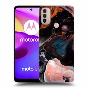 Picasee silikonowe czarne etui na Motorola Moto E40 - Cream