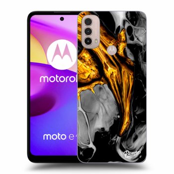 Etui na Motorola Moto E40 - Black Gold