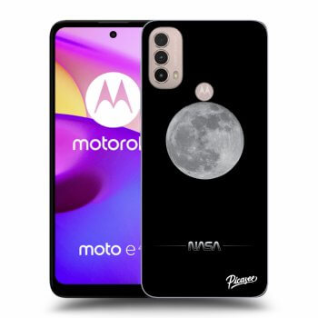 Picasee silikonowe czarne etui na Motorola Moto E40 - Moon Minimal