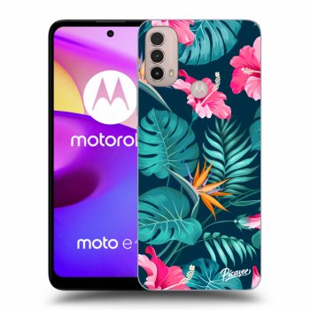 Etui na Motorola Moto E40 - Pink Monstera