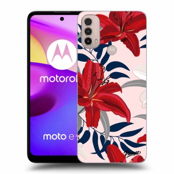 Etui na Motorola Moto E40 - Red Lily