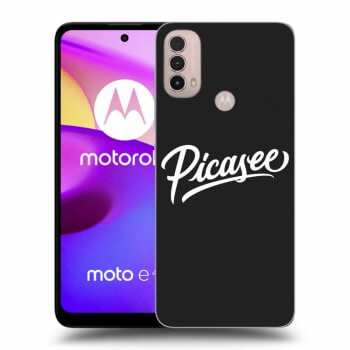 Picasee silikonowe czarne etui na Motorola Moto E40 - Picasee - White
