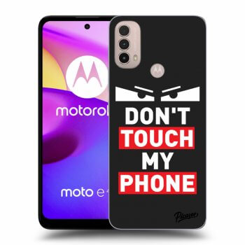 Picasee silikonowe czarne etui na Motorola Moto E40 - Shadow Eye - Transparent