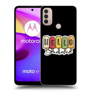 Picasee silikonowe czarne etui na Motorola Moto E40 - Ice Cream