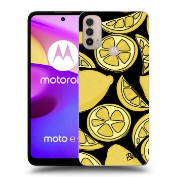 Picasee silikonowe czarne etui na Motorola Moto E40 - Lemon
