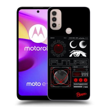 Picasee silikonowe czarne etui na Motorola Moto E40 - WAVES