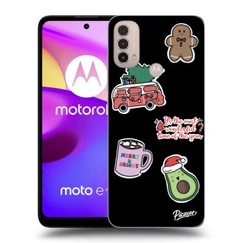 Etui na Motorola Moto E40 - Christmas Stickers