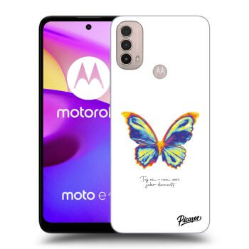 Etui na Motorola Moto E40 - Diamanty White