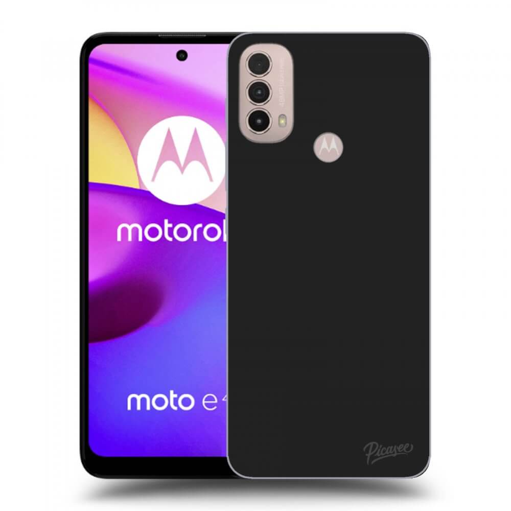 Picasee silikonowe czarne etui na Motorola Moto E40 - Clear