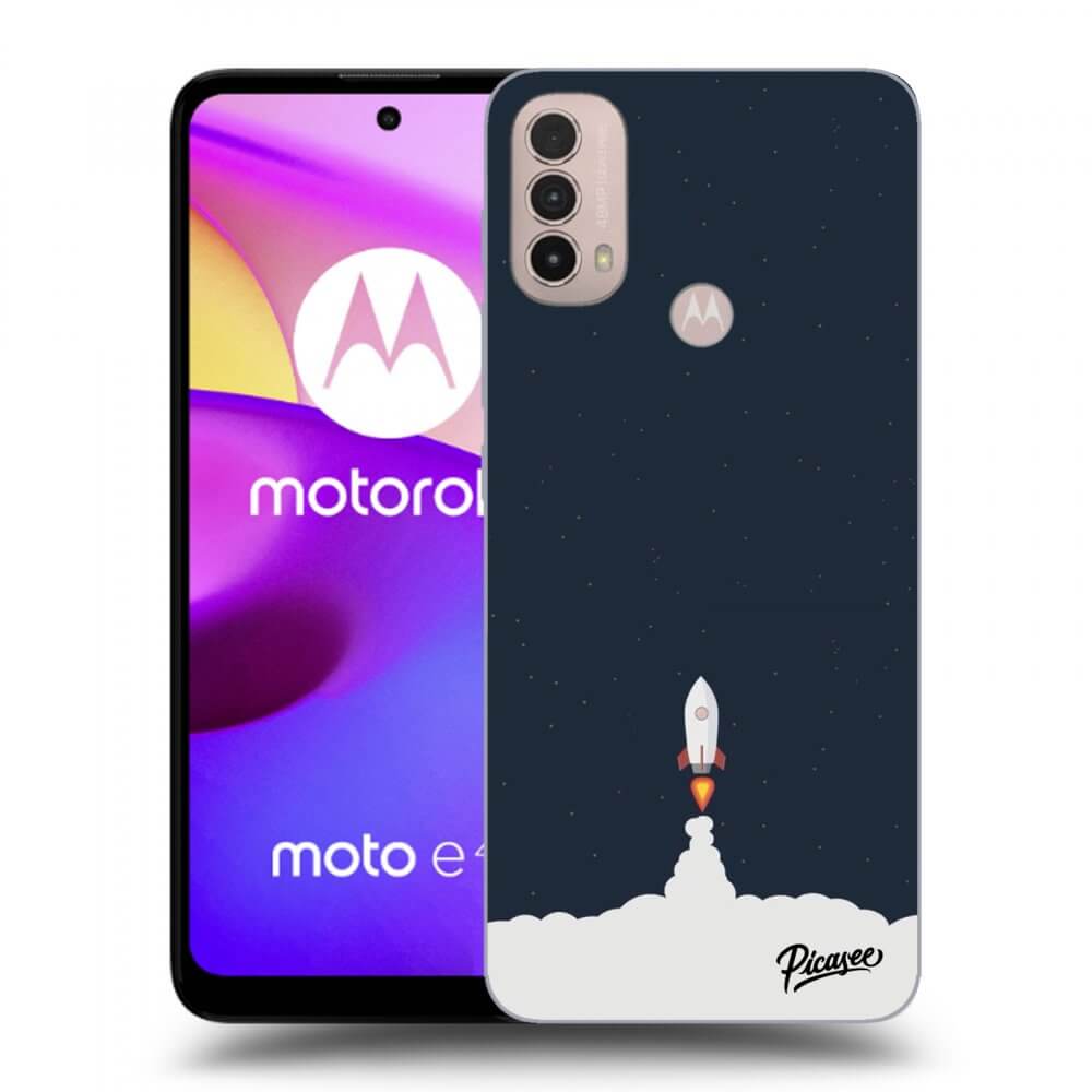 Picasee silikonowe czarne etui na Motorola Moto E40 - Astronaut 2