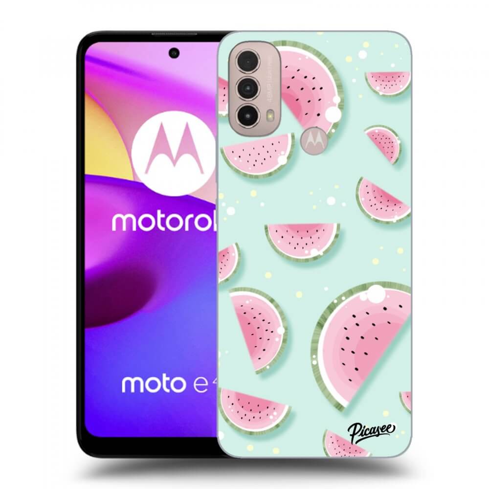 Picasee silikonowe czarne etui na Motorola Moto E40 - Watermelon 2