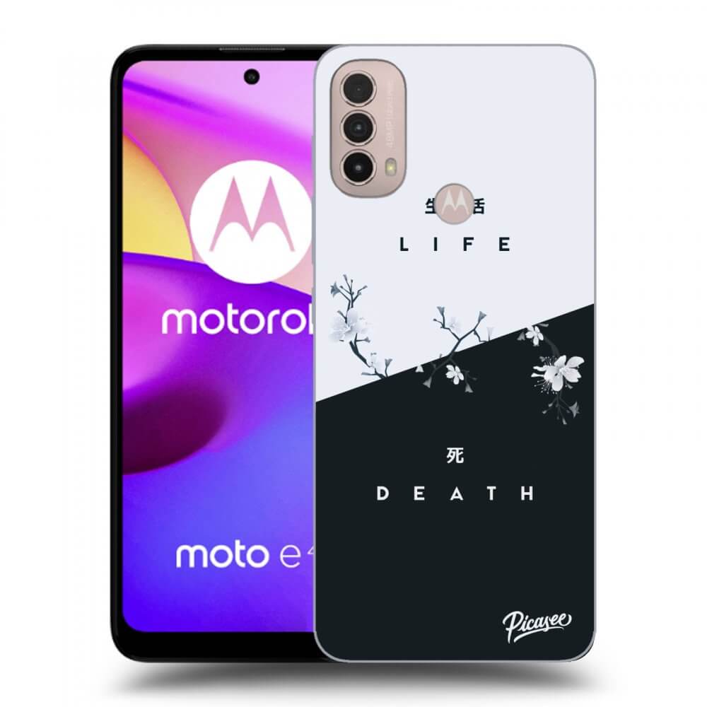 Picasee silikonowe czarne etui na Motorola Moto E40 - Life - Death