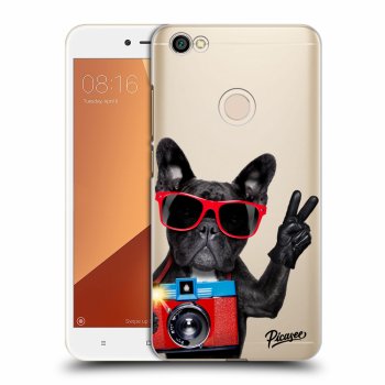 Picasee silikonowe przeźroczyste etui na Xiaomi Redmi Note 5A Global - French Bulldog