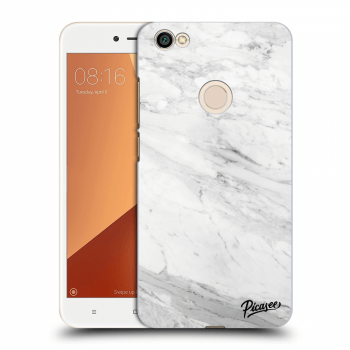 Picasee plastikowe przezroczyste etui do Xiaomi Redmi Note 5A Global - White marble