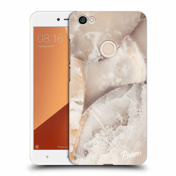 Picasee silikonowe przeźroczyste etui na Xiaomi Redmi Note 5A Global - Cream marble