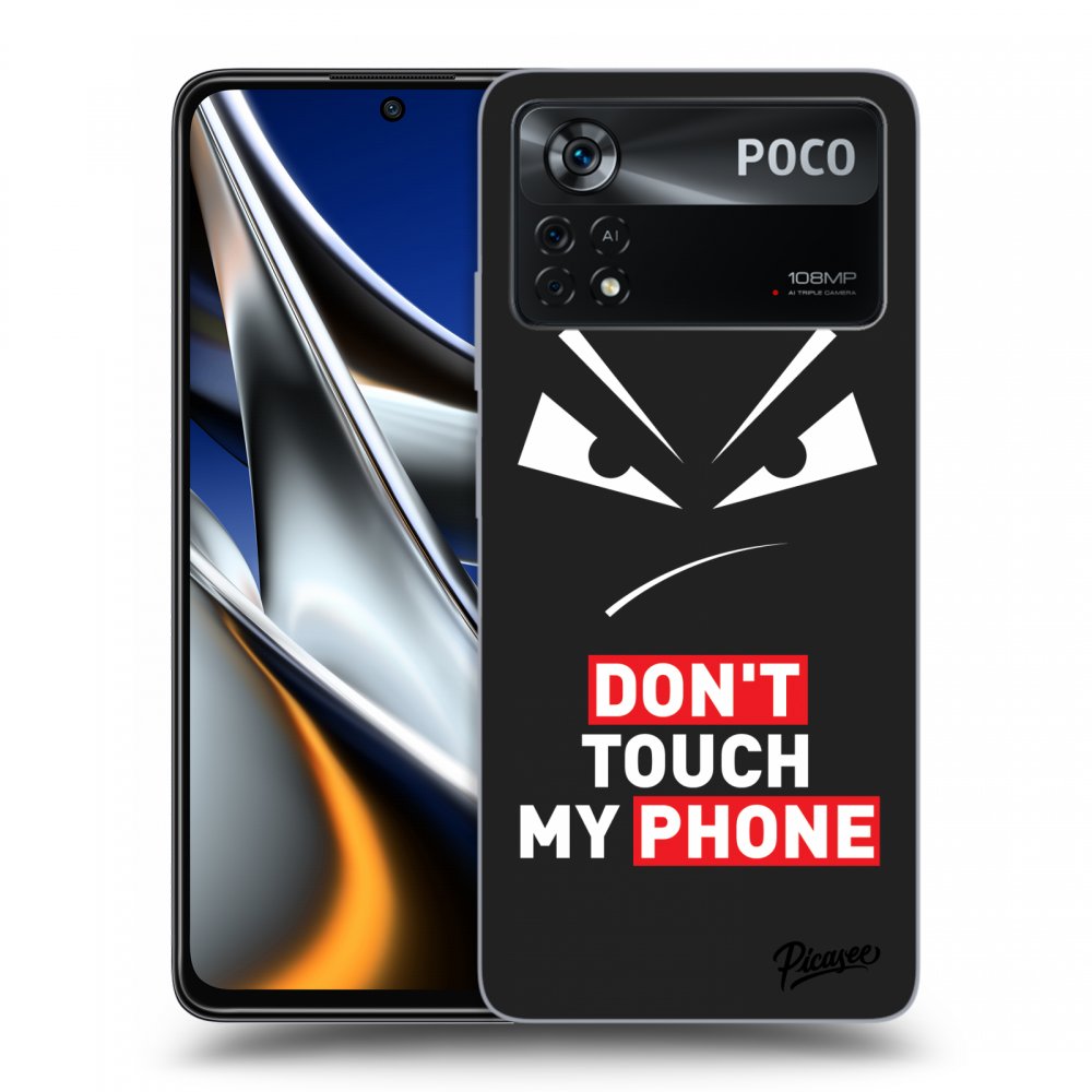 Picasee silikonowe czarne etui na Xiaomi Poco M4 Pro - Evil Eye - Transparent