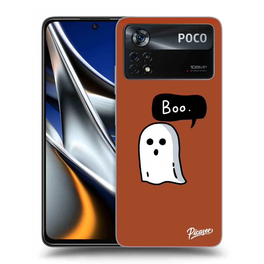 Picasee silikonowe czarne etui na Xiaomi Poco M4 Pro - Boo