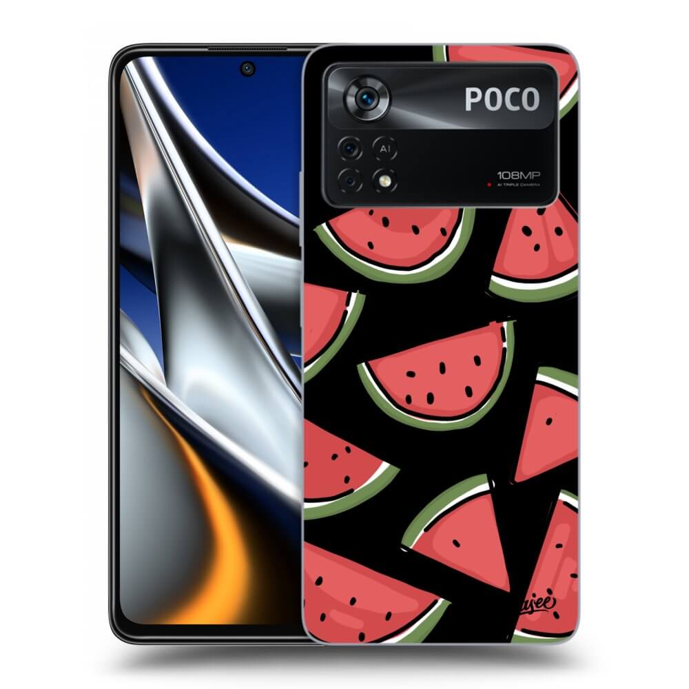 Picasee silikonowe czarne etui na Xiaomi Poco M4 Pro - Melone