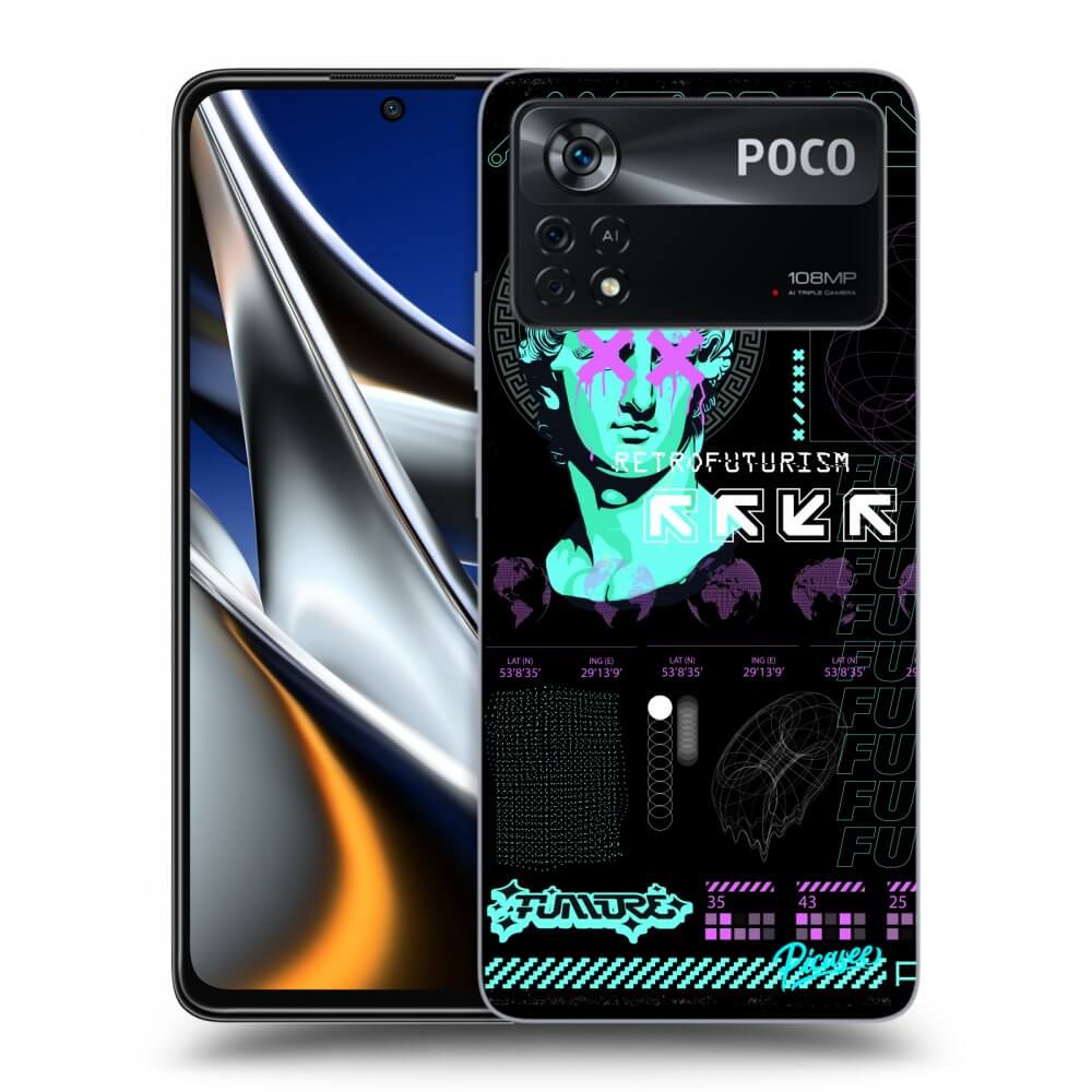 Picasee silikonowe czarne etui na Xiaomi Poco M4 Pro - RETRO