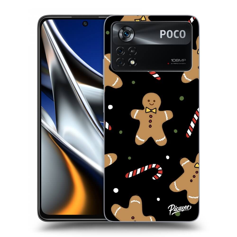 Picasee silikonowe czarne etui na Xiaomi Poco M4 Pro - Gingerbread