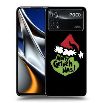 Picasee silikonowe czarne etui na Xiaomi Poco M4 Pro - Grinch 2
