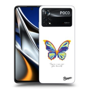 Picasee silikonowe czarne etui na Xiaomi Poco M4 Pro - Diamanty White