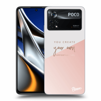 Picasee silikonowe czarne etui na Xiaomi Poco M4 Pro - You create your own opportunities