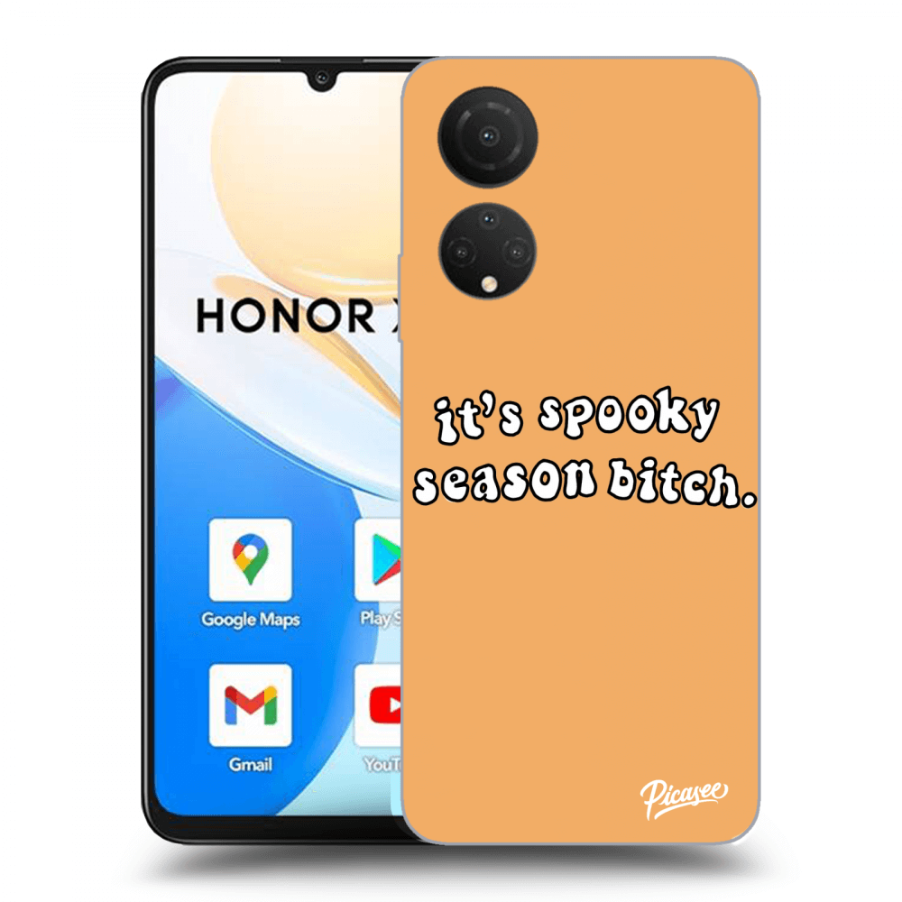 Picasee silikonowe przeźroczyste etui na Honor X7 - Spooky season