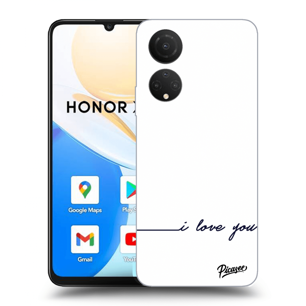 Picasee silikonowe przeźroczyste etui na Honor X7 - I love you