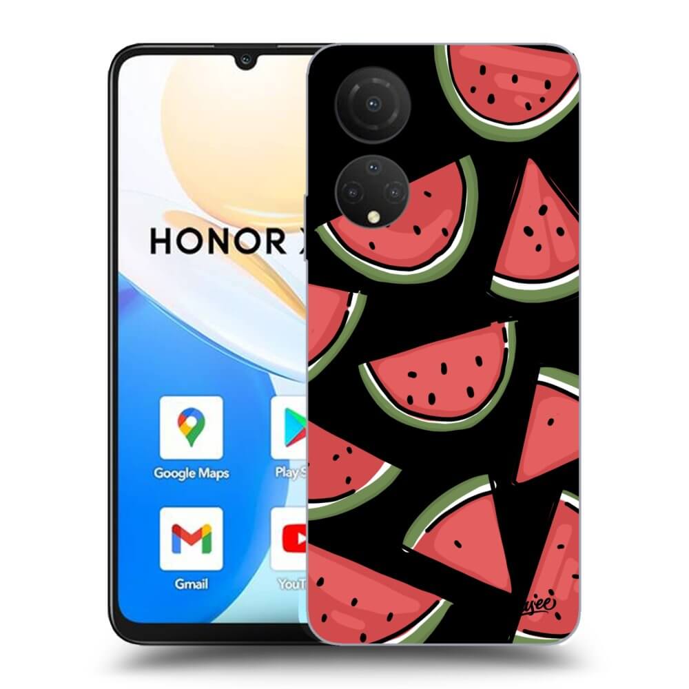 Picasee silikonowe czarne etui na Honor X7 - Melone