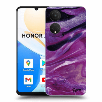 Etui na Honor X7 - Purple glitter