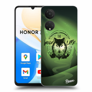 Picasee silikonowe przeźroczyste etui na Honor X7 - Wolf life