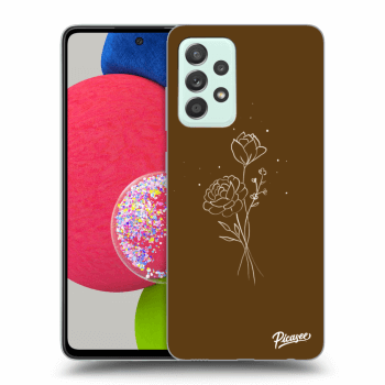 Etui na Samsung Galaxy A73 5G - Brown flowers