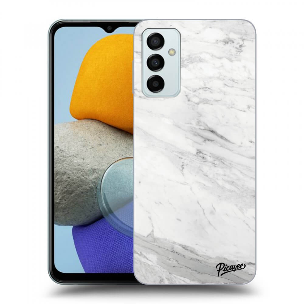 Picasee silikonowe przeźroczyste etui na Samsung Galaxy M23 5G - White marble
