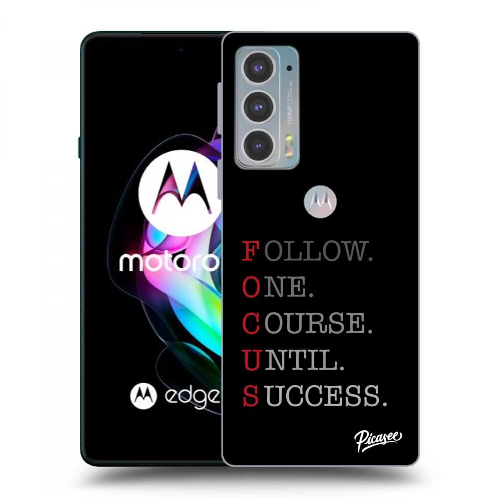 Picasee silikonowe czarne etui na Motorola Edge 20 - Focus
