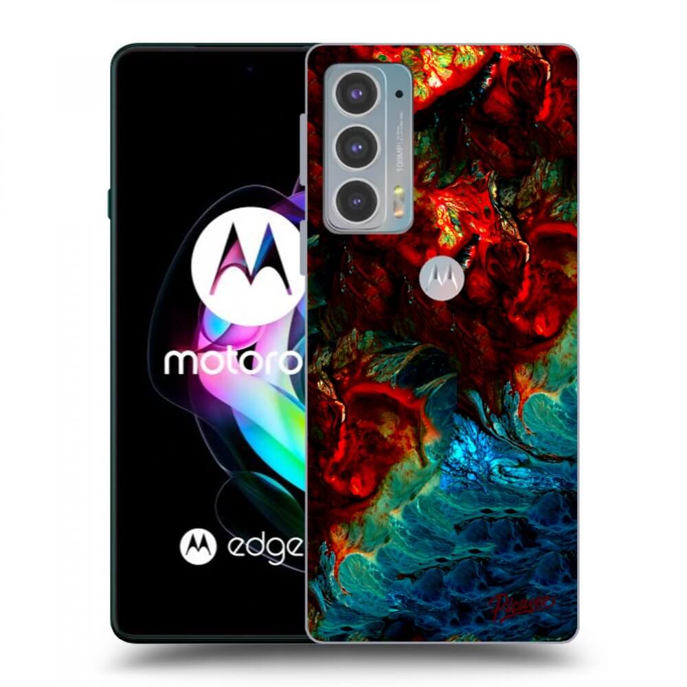Picasee silikonowe czarne etui na Motorola Edge 20 - Universe