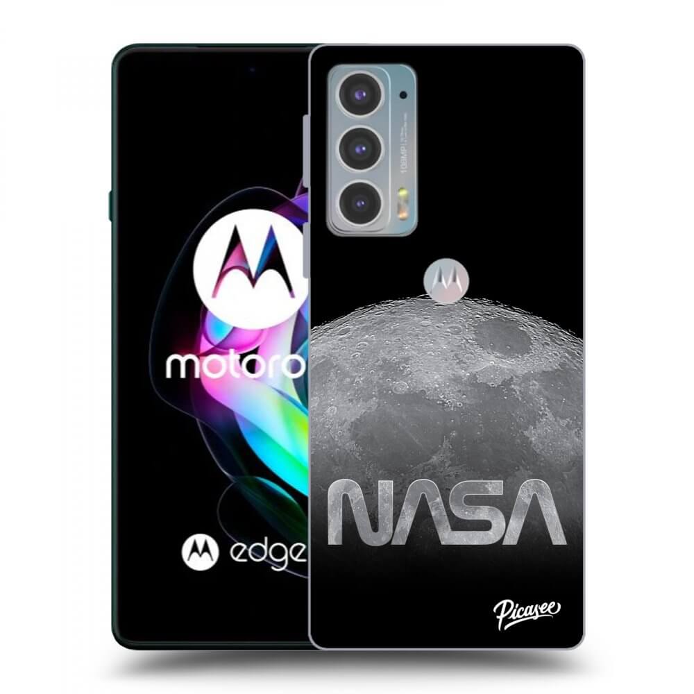 Picasee silikonowe czarne etui na Motorola Edge 20 - Moon Cut