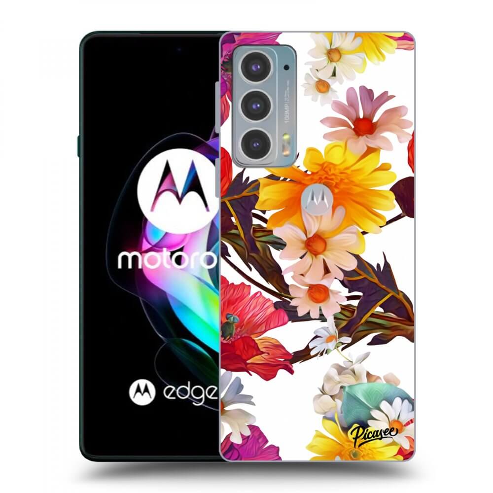 Picasee silikonowe przeźroczyste etui na Motorola Edge 20 - Meadow