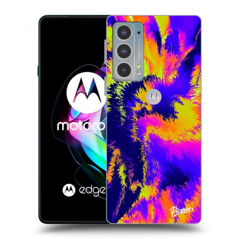 Picasee silikonowe przeźroczyste etui na Motorola Edge 20 - Burn