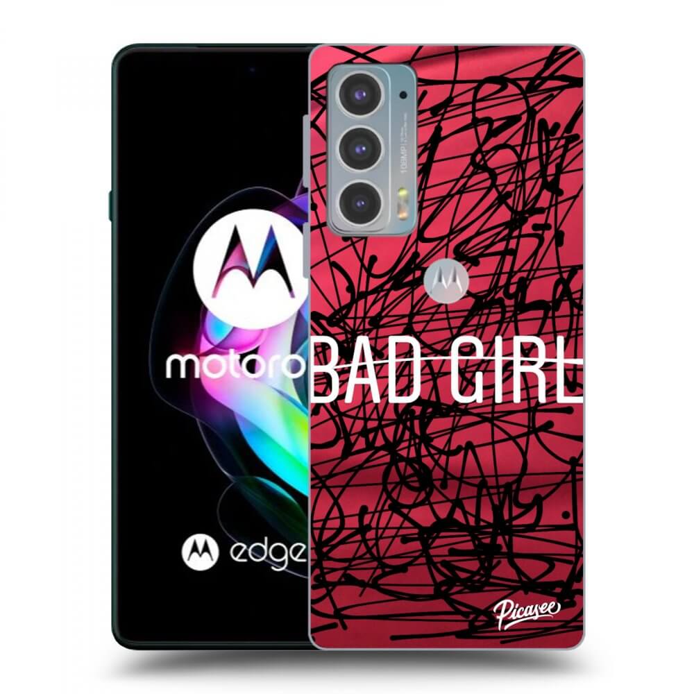 Picasee silikonowe czarne etui na Motorola Edge 20 - Bad girl