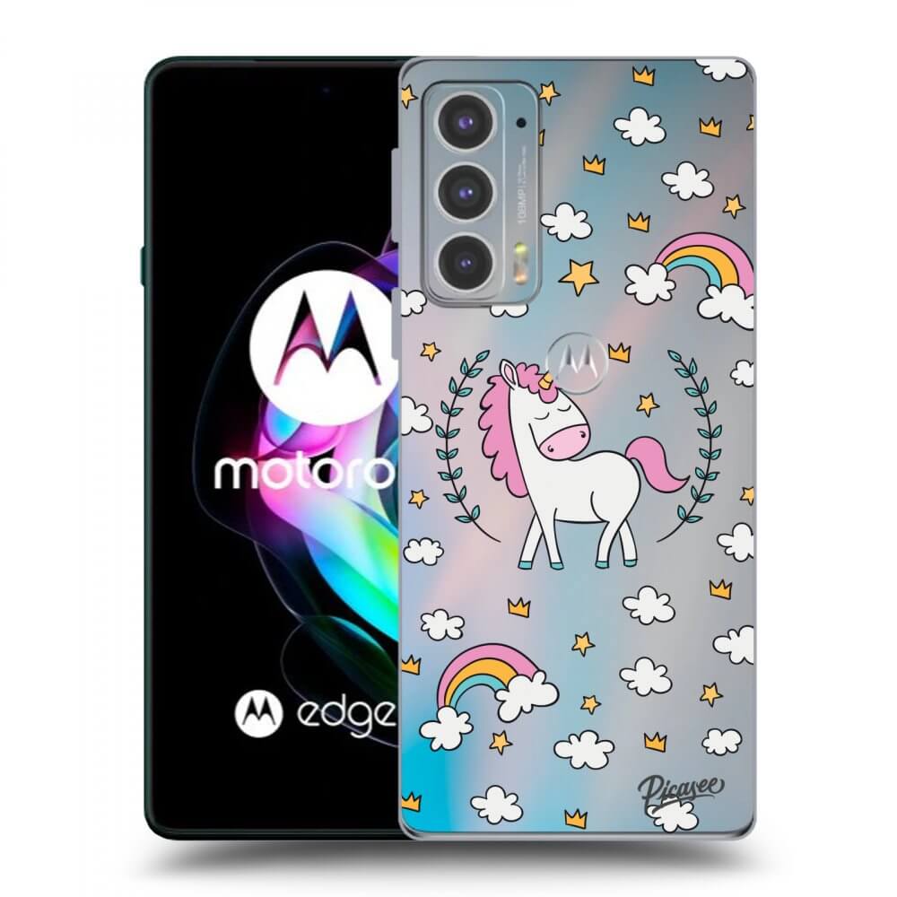 Picasee silikonowe przeźroczyste etui na Motorola Edge 20 - Unicorn star heaven