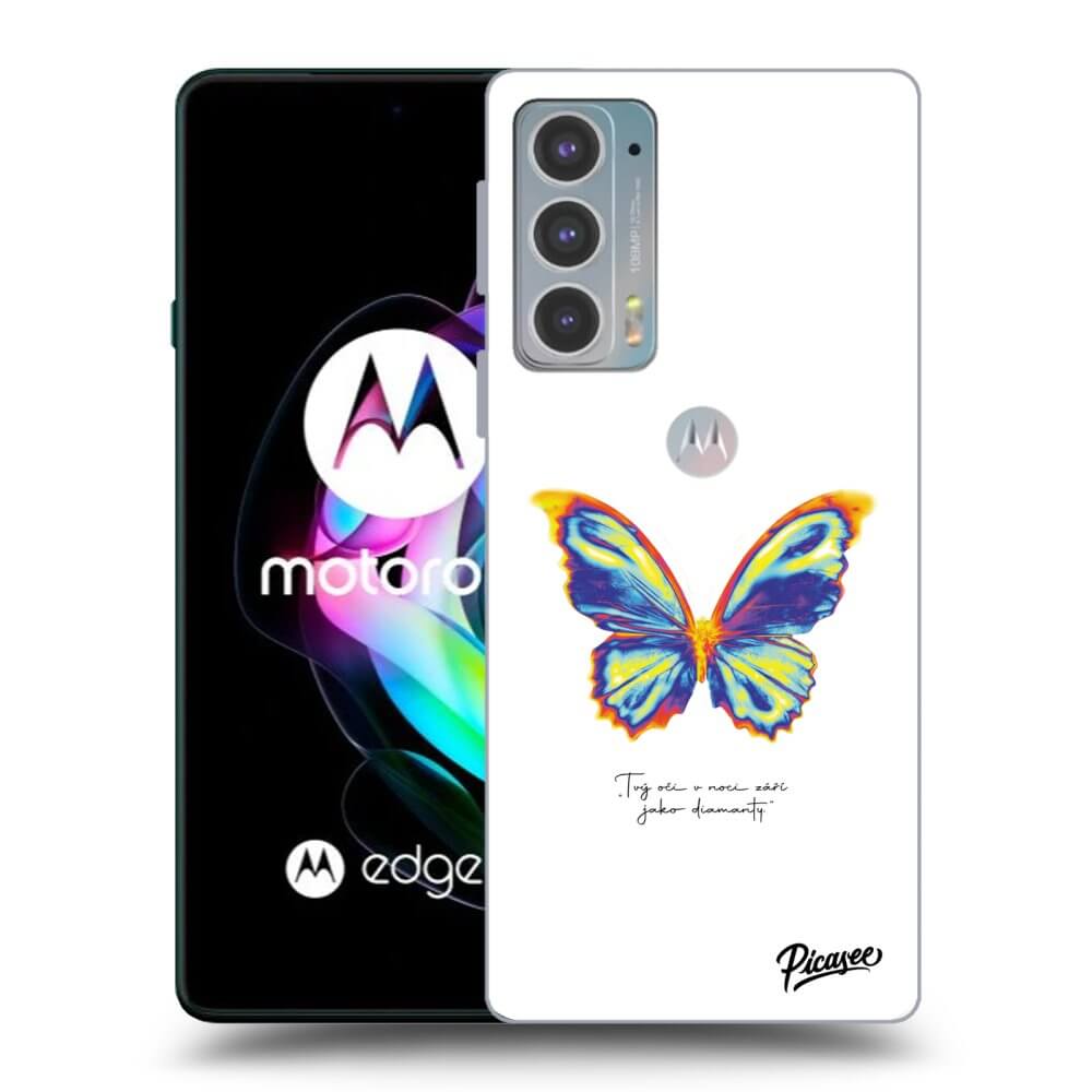 Picasee silikonowe czarne etui na Motorola Edge 20 - Diamanty White